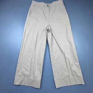 Kookai Pants Women's Size 30 Beige Wide Leg High Rise Trousers Minimalist Chic